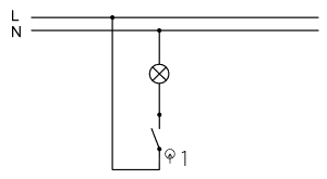 Schéma zapojení vypínače č1