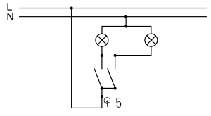 Schéma zapojení vypínače č.5