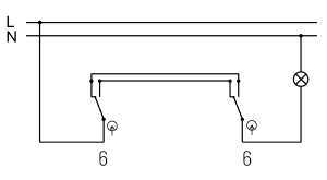 Schéma zapojení vypínače č.6