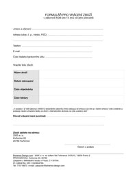 Formulář pro odstoupení od smlouvy