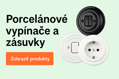 Porcelánové vypínače a zásuvky