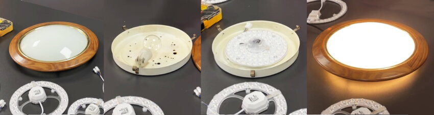 Výměna objímky za LED modul Výměna objímky za LED modul