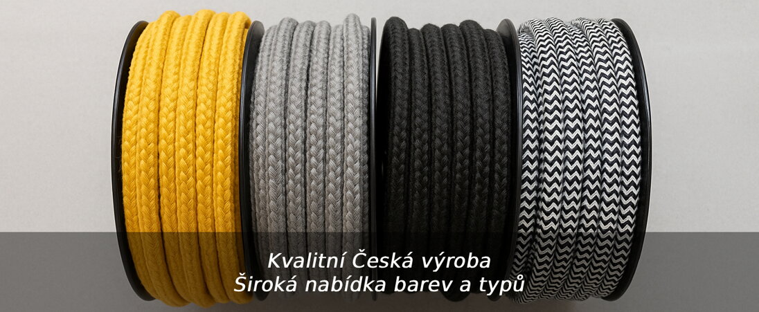 Textilní kabely v metráži - Styl, funkce a design v jednom