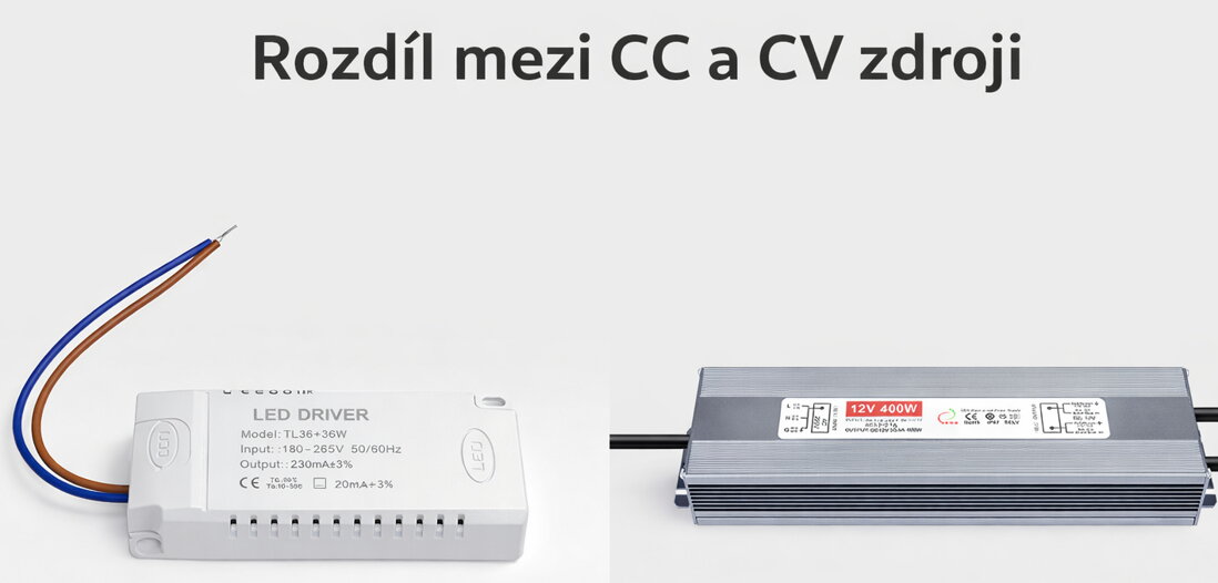 Rozdíl mezi CC a CV zdroji