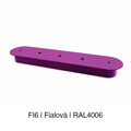 Kovový plochý podlouhlý baldachýn 420 × 85 mm, 1–6 otvorů – barevný