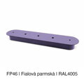 Kovový plochý podlouhlý baldachýn 420 × 85 mm, 1–6 otvorů – barevný