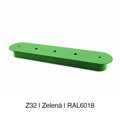 Kovový plochý podlouhlý baldachýn 420 × 85 mm, 1–6 otvorů – barevný