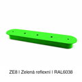 Kovový plochý podlouhlý baldachýn 420 × 85 mm, 1–6 otvorů – barevný
