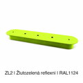 Kovový plochý podlouhlý baldachýn 420 × 85 mm, 1–6 otvorů – barevný