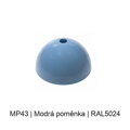 Baldachýn kov půlkulatý k lustrům Ø 80 mm, barevný