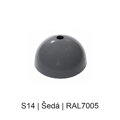 Baldachýn kov půlkulatý k lustrům Ø 80 mm, barevný
