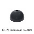 Baldachýn kov půlkulatý k lustrům Ø 80 mm, barevný