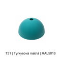 Baldachýn kov půlkulatý k lustrům Ø 80 mm, barevný