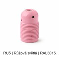 Objímka E27 kov dlouhý závit, barevná LU