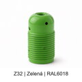 Objímka E27 kov dlouhý závit, barevná LU