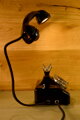 Historický telefon - lampička