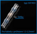 Spojka vodičů  smrštitelná  pro kabel 1,5-2,5 mm2