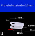 Plastová úchytka kabelu průměr 3,3mm