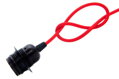 Objímka E27 Černá patina dl.závit + kroužek s textilním kabelem dle výběru
