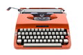 Kufříkový psací stroj Chevron 63 oranžový
