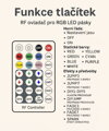 LED ovladač stmíváč RF 28 tlačítek