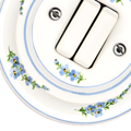 Bílá porcelánová krytka elektroinstalace - Ručně malovaná
