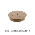 Kovový plochý baldachýn Ø 200 mm, 2–12 otvorů – barevný
