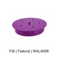 Kovový plochý baldachýn Ø 200 mm, 2–12 otvorů – barevný