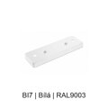 Kovový plochý podlouhlý baldachýn 230 mm, 2–3 otvory – barevný