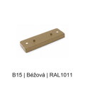 Kovový plochý podlouhlý baldachýn 230 mm, 2–3 otvory – barevný
