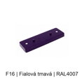 Kovový plochý podlouhlý baldachýn 230 mm, 2–3 otvory – barevný