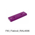Kovový plochý podlouhlý baldachýn 230 mm, 2–3 otvory – barevný