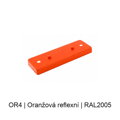 Kovový plochý podlouhlý baldachýn 230 mm, 2–3 otvory – barevný