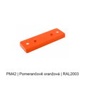 Kovový plochý podlouhlý baldachýn 230 mm, 2–3 otvory – barevný