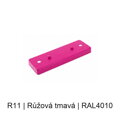 Kovový plochý podlouhlý baldachýn 230 mm, 2–3 otvory – barevný