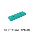 Kovový plochý podlouhlý baldachýn 230 mm, 2–3 otvory – barevný