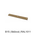 Kovový plochý podlouhlý baldachýn 500 mm, 2 / 3 / 5 otvorů – barevný