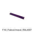 Kovový plochý podlouhlý baldachýn 500 mm, 2 / 3 / 5 otvorů – barevný
