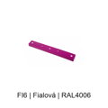 Kovový plochý podlouhlý baldachýn 500 mm, 2 / 3 / 5 otvorů – barevný