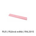 Kovový plochý podlouhlý baldachýn 500 mm, 2 / 3 / 5 otvorů – barevný