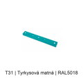 Kovový plochý podlouhlý baldachýn 500 mm, 2 / 3 / 5 otvorů – barevný