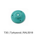 Baldachýn porcelánový glazovaný Ø 105 mm – různé barvy