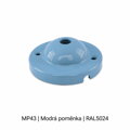 Baldachýn porcelánový glazovaný hladký Ø 77 mm – různé barvy