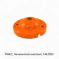 Baldachýn porcelánový glazovaný hladký Ø 77 mm – různé barvy