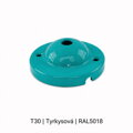 Baldachýn porcelánový glazovaný hladký Ø 77 mm – různé barvy