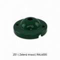 Baldachýn porcelánový glazovaný hladký Ø 77 mm – různé barvy