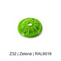 Baldachýn porcelánový glazovaný s plastickým reliéfem Ø 70 mm – různé barvy