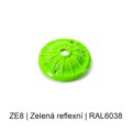 Baldachýn porcelánový glazovaný s plastickým reliéfem Ø 70 mm – různé barvy