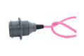 Objímka E27 barevná PAW dl.závit + kroužek a s textilním kabelem dle výběru