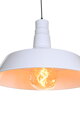 Bílé industriální závěsné svítidlo 45 cm – E27